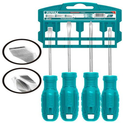 THTDC250401Total Toolsطقم مفك توتال 4 قطع بلاستيك (THTDC250401)