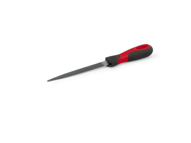 THSGF6TSnap-Onملف مثلث بقطع خشن بمقبض ergonomic بطول 6 بوصة من Tools@Height أحمر