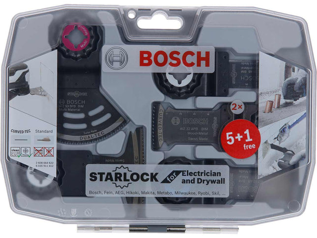 Bosch Tools,2608664622,Stalock set - Electrician & Drywall - 6pcs