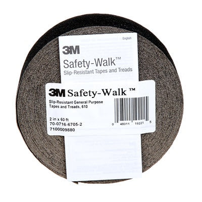71003784923Mشريط 3M Safety-Walk المقاوم للانزلاق باللون الأسود 2 بوصة × 60 قدم