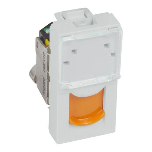 572847Legrandمقبس Arteor RJ45 الفئة 6A STP وحدة واحدة ألومنيوم ناعم برتقالي