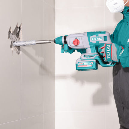 TRHLI262085Total Toolsمطرقة دوارة لاسلكية TOTAL 20V SDS Plus بدون فرش 2.5J