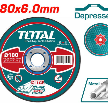TAC2231801Total Toolsقرص طحن المعادن الكلي Φ - 180 X 6mm (TAC2231801)