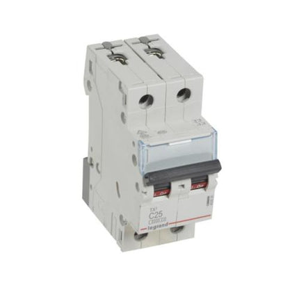 403530Legrandقاطع الدائرة الكهربائية ليجراند MCB TX3 ثنائي القطب 25A منحنى C