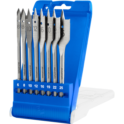 WWF6B08Wadfow مجموعة مثاقب خشب مسطحة 8 قطع