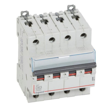 408153Legrandقاطع دارة Legrand DX3 رباعي الأقطاب 63A منحنى D