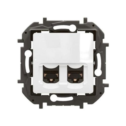 NP4332WHLegrandمقبس نيلوه المزدوج RJ45 Cat6A FTP أبيض مثبت بالفلاش