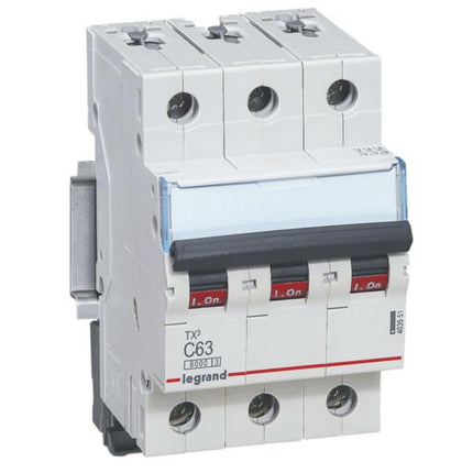 403551Legrandقاطع دارة Legrand MCB TX3 6000A ثلاثي الأقطاب 63A منحنى C