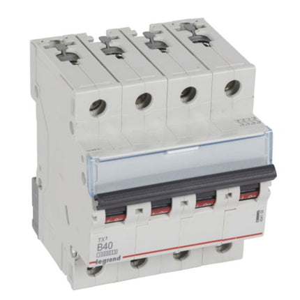 404158Legrandقاطع دائرة Legrand TX3 رباعي الأقطاب 40A بسعة 10kA