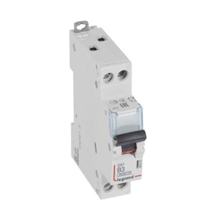 407470Legrandقاطع دائرة Legrand DX3 MCB أحادي القطب + محايد 3A منحنى B