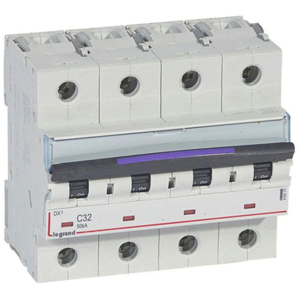 410177Legrandقاطع دائرة ليجراند DX3 رباعي الأقطاب 32 أمبير منحنى C