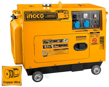 GSE105001INGCOمولد ديزل صامت GSE50001 بقوة 5 كيلوواط بدء كهربائي