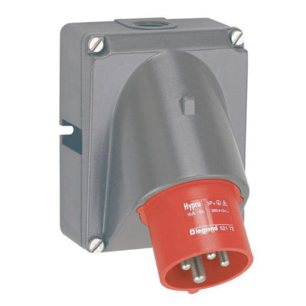 052873Legrandمدخل جهاز لوحة Hypra IP44 380V 32A 3P+E بلاستيك