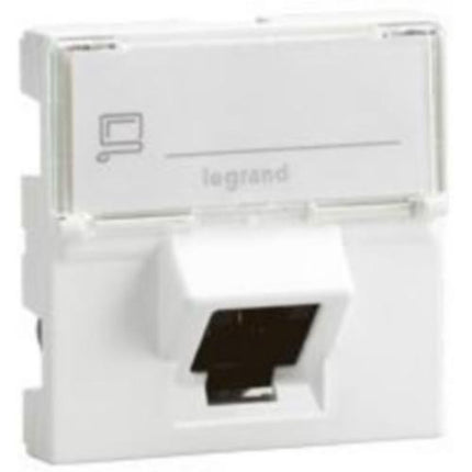 Legrand Mosaic RJ45 Socket Inclined 45° Category 6 FTP 2 Modules White ...
