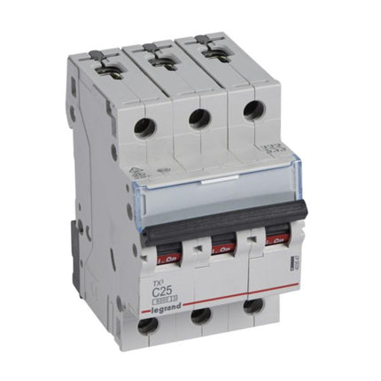 403547Legrandقاطع دارة Legrand MCB TX3 6000A ثلاثي الأقطاب 25A منحنى C