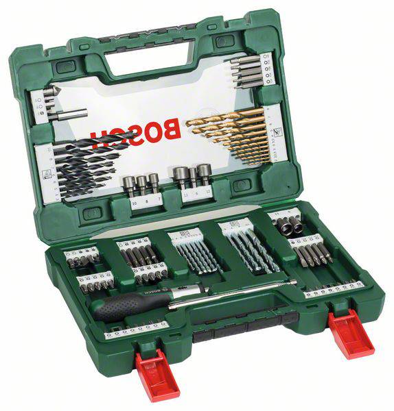 Drill Bit and Screwdriver Set with Folding Knife/Magnetic Stick and Angle Driver | 91pcs