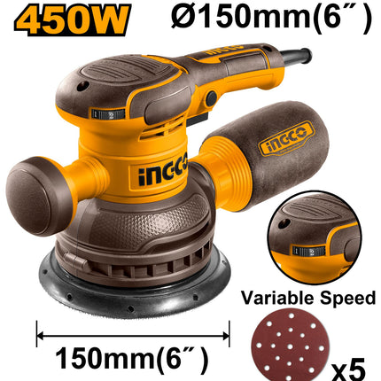 RS4516INGCOساندة دوارة احترافية INGCO RS4516 بقوة 450 وات