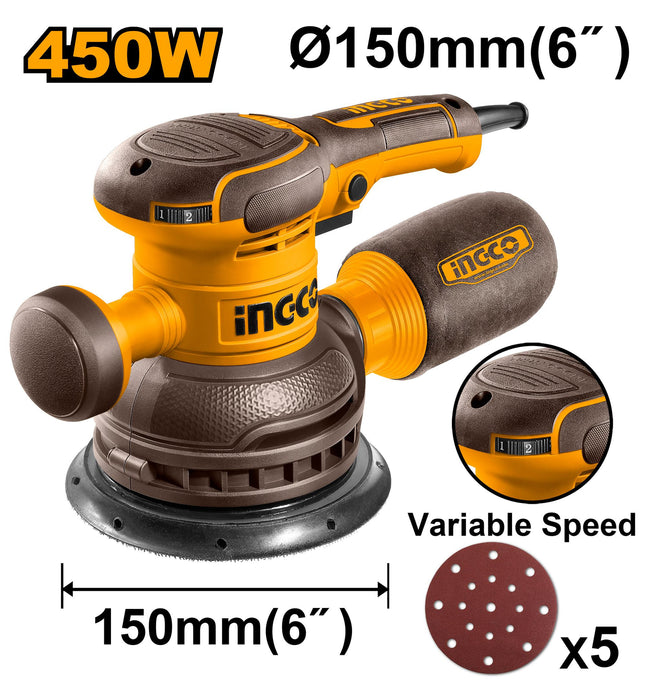 RS4516INGCOساندة دوارة احترافية INGCO RS4516 بقوة 450 وات