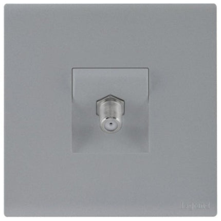 MEC41066SLLegrandمقبس تلفاز Obria من نوع F للتصدير فضي غامق