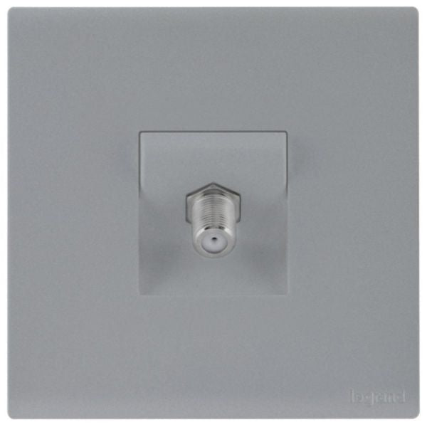 MEC41066SLLegrandمقبس تلفاز Obria من نوع F للتصدير فضي غامق