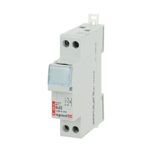 005816Legrandحامل الفيوز الصناعي ليجراند للفيوزات الأسطوانية 8.5x31.5mm 400V أحادي+محايد