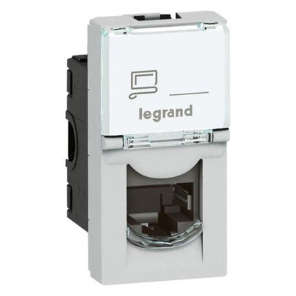 572845Legrandمقبس Arteor RJ45 الفئة 6A STP وحدة واحدة مربع ألومنيوم ناعم