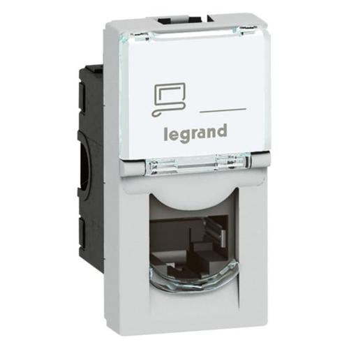 572845Legrandمقبس Arteor RJ45 الفئة 6A STP وحدة واحدة مربع ألومنيوم ناعم