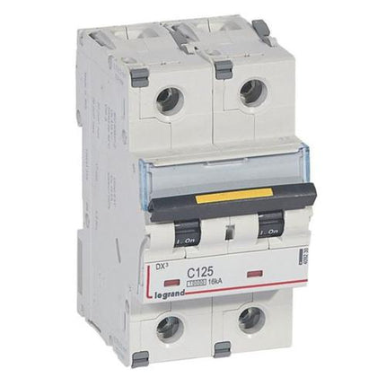 409230Legrandقاطع دائرة ليجراند DX3 ثنائي القطب 125A منحنى C