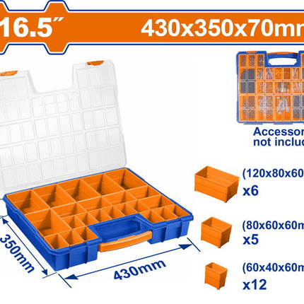 WTB1611Wadfow منظم بلاستيكي وادفو 16.5 بوصة / 430 Χ 350 Χ 70 مم