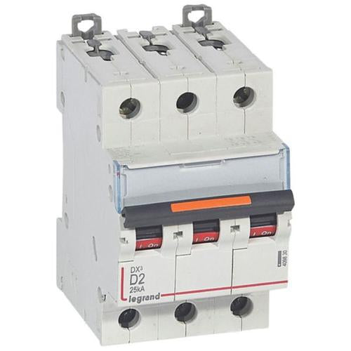409830Legrandقاطع دارة Legrand DX3 ثلاثي القطب 2A منحنى D