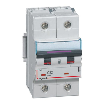 410151Legrandقاطع دارة Legrand DX3 ثنائي القطب 32A منحنى C