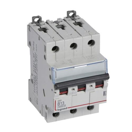 407560Legrandقاطع دائرة Legrand DX3 ثلاثي الأقطاب 13A منحنى B 6000A