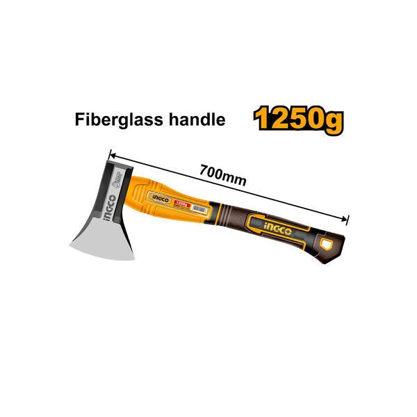HAX0811250INGCOفأس INGCO 1250 جرام Proline احترافي مع مقبض من الألياف الزجاجية