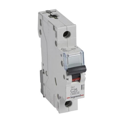 403436Legrandقاطع دائرة Legrand TX3 أحادي القطب 25A منحنى C بسعة 6000A