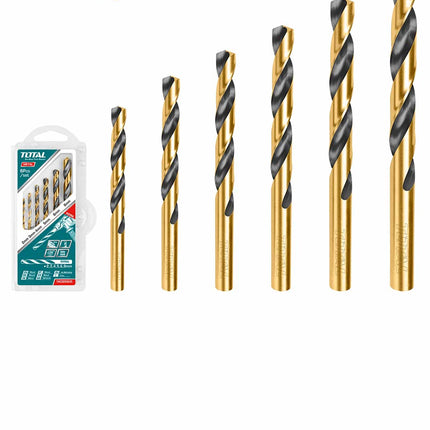 TACSD0605Total ToolsTACSD0605 مجموعة من 6 قطع من لقم الثقب الحلزوني HSS