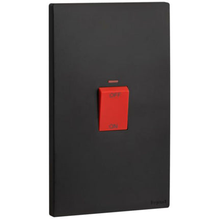 MEC21030BLLegrandمفتاح أوبريا ثنائي الأقطاب 45A مع مؤشر LED أحمر لون أسود مات