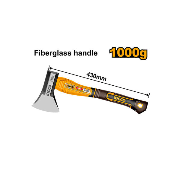 HAX0811000INGCOفأس INGCO 1000 جرام Proline مع مقبض ألياف زجاجية HAX0811000