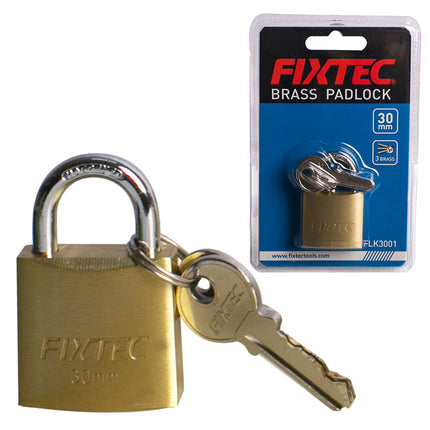 FLK4001Fixtecقفل نحاسي FIXTEC FLK4001 بحجم 40 ملم مع حلقة فولاذية مقسّاة
