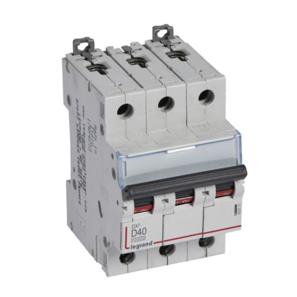 409503Legrandقاطع الدائرة الكهربائية ليغراند MCB DX3 10000A ثلاثي القطب 40A منحنى D
