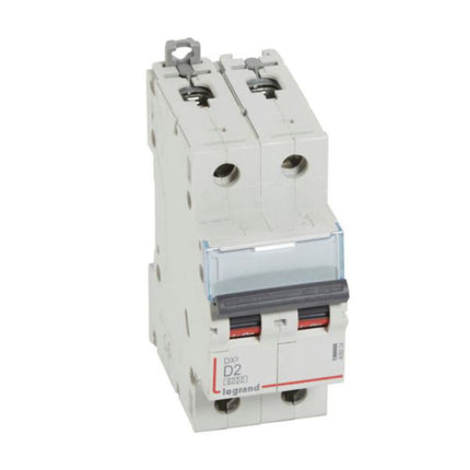 408024Legrandقاطع دائرة Legrand DX3 ثنائي القطب 2A منحنى D سعة 6000A
