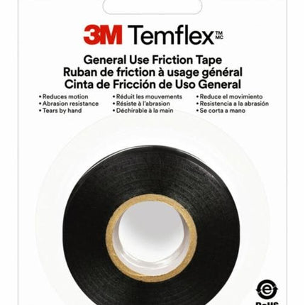 000680606542983Mشريط 3M Temflex 1700 الكهربائي من الفينيل 0.75 بوصة × 60 قدم