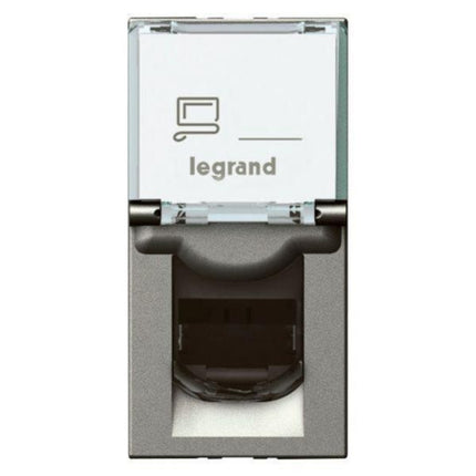 572803Legrandمقبس Arteor RJ45 فئة 5e UTP وحدة واحدة مغنيسيوم
