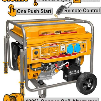 GE55003RCINGCOمولد كهربائي بنزين GE55003RC 5.5 كيلو واط بتشغيل عن بعد