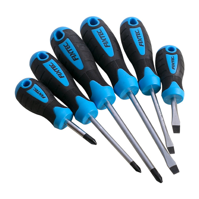FHST1006Fixtecمجموعة مفكات مغناطيسية FIXTEC 6 قطع CRV FHST1006