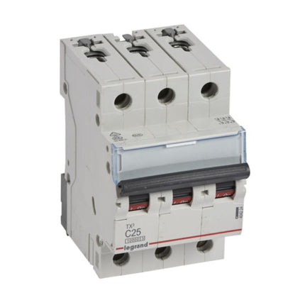 404224Legrandقاطع دارة Legrand MCB TX3 10000A ثلاثي الأقطاب 25A منحنى C