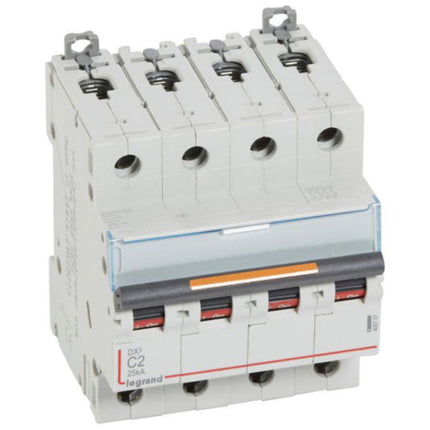 409791Legrandقاطع دارة Legrand DX3 رباعي الأقطاب 2A منحنى C
