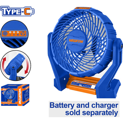 WLF1507Wadfowمروحة لاسلكية ببطارية ليثيوم 12 فولت من وادفو