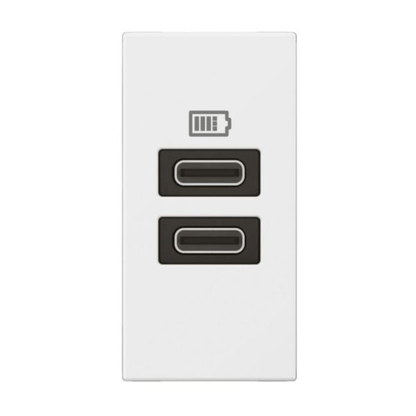 571692Legrandوحدة أرتيور USB منفذين C+C 3A 15W أبيض