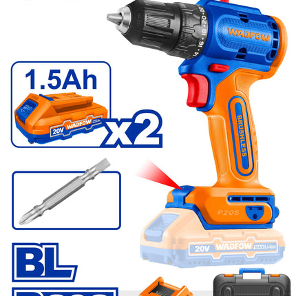 WCDP552Wadfowالمثقاب اللاسلكي بدون فرشاة وادفو 20 فولت