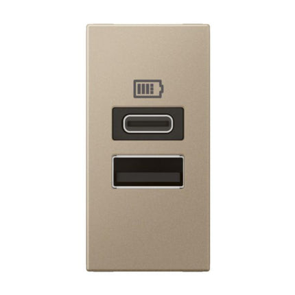 571690Legrandمقبس Arteor USB وحدة واحدة A+C 3A 15W لون شمبانيا